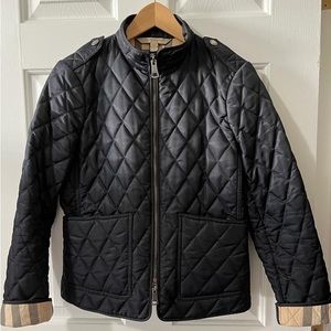 BURBERRY Diamond quilted full zip jacket